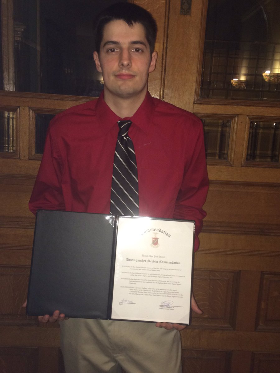 C_StateKappaSig's tweet image. Congratulations to Brother Hilborne on your Distinguished Service Commendation @NYUpstateDGM  #numberonesecondtonone
