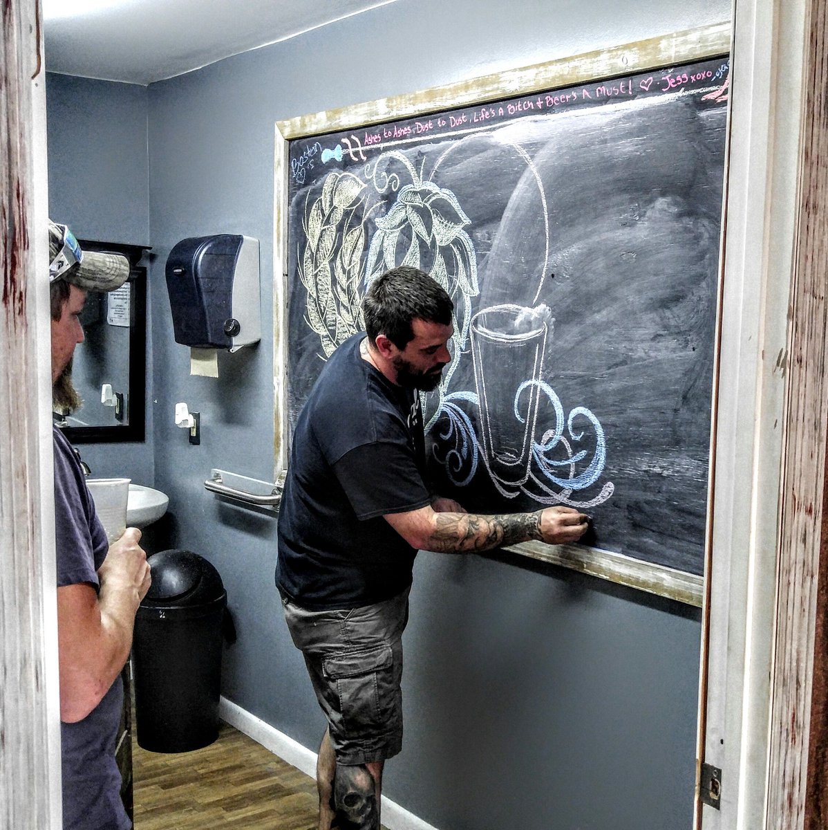 New artwork for the wall <a href="/DirtBagAles/">Dirtbag Ales</a> 
$3 pints tonight and Your Daddy's Barbecue tonight. #DirtbagAles