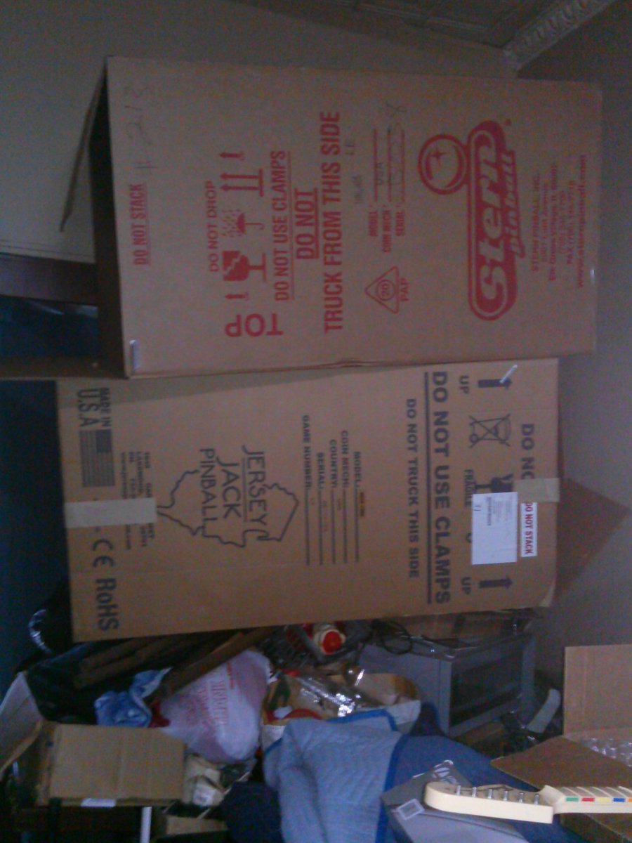 Just a couple empty boxes amongst the junk