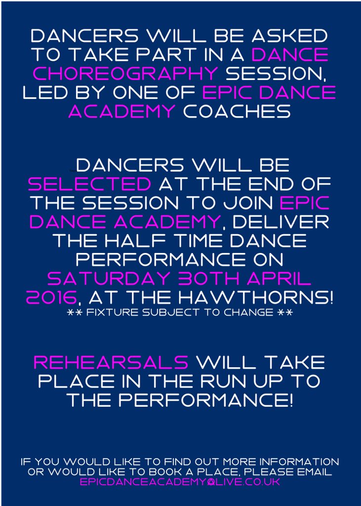 EpicDance2012's tweet photo. Match day auditions!!!
#baggies #epic #dance @WBAFoundation @WBAFCofficial https://t.co/EtaI3TGceo