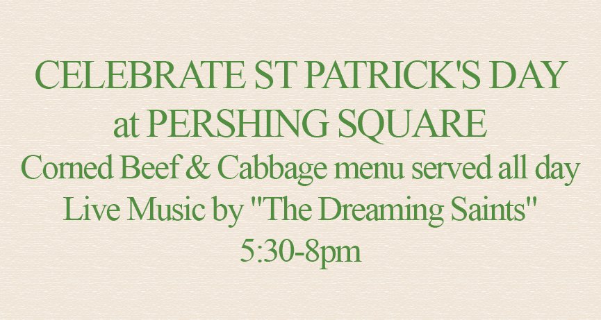 pershingsquare1's tweet image. Kindly call 212 286-9600 for reservations @pershingsquare1 #friendlysonsofstpatrick #StPatricksDayParade #gcstation