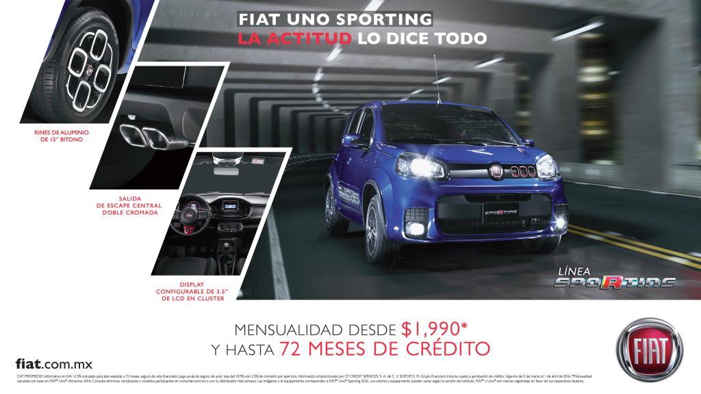 fiatsanluis's tweet photo. Causa envidia y provoca respeto con el Uno más Sporting de #Fiat. https://t.co/L5HzNX4fBC