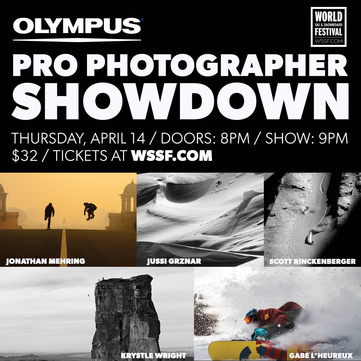wssf's tweet photo. The lineup for the 2016 @getolympus Pro Photographer Showdown has been announced! https://t.co/A85CnBzcg8 #WSSF2016 https://t.co/s2NOmpTRnX