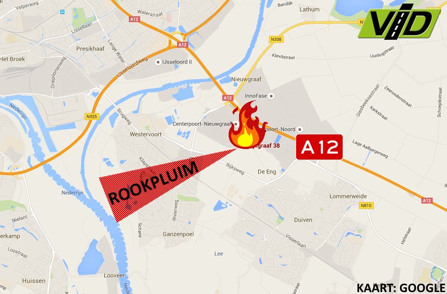 Onderweg in omgeving van Duiven? Blijf uit de rook, dus zet luchtcirculatie van auto op 'intern' #brand