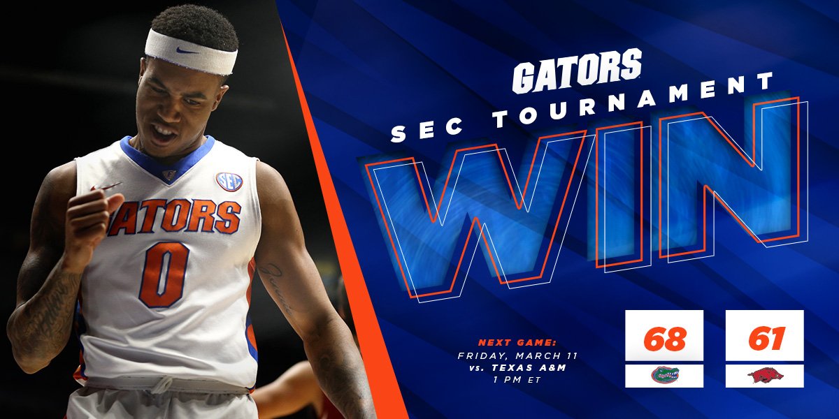 GatorsMBK's tweet photo. #Gators moving on! #SECTourney https://t.co/nSKDaTcoUB