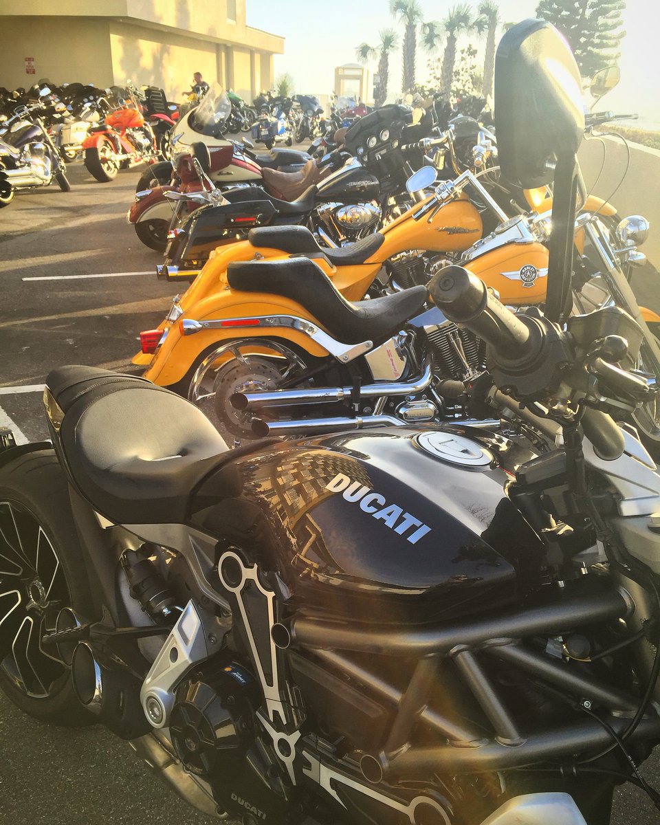 DucatiUSA's tweet photo. One of these things is not like the others. 📷: @BillLeV 

#daytonabikeweek | #ducati | #xdiavelS https://t.co/Lp03ozO3Wu