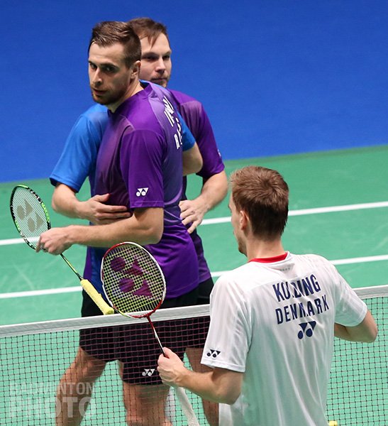 It's been a while that no Danish MD in the quarters of the @YonexAllEngland . Russia's Ivanov/Sozonov too strong