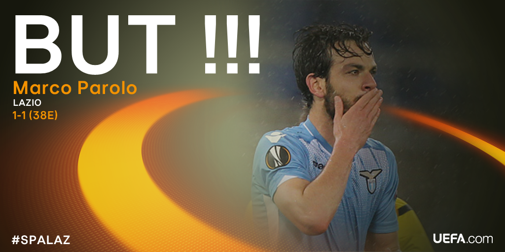 UEFAcom_fr's tweet photo. #SPALAZ La @Lazio_FR vient d'égaliser face au Sparta Prague, grâce à Parolo. Son 3e but en 6 matches. https://t.co/nDN64gCuvH