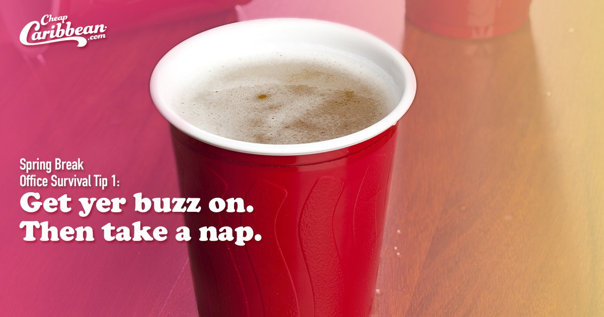 cheapcaribbean's tweet image. Your tan won’t stop you from looking tired. #SpringBreakTips