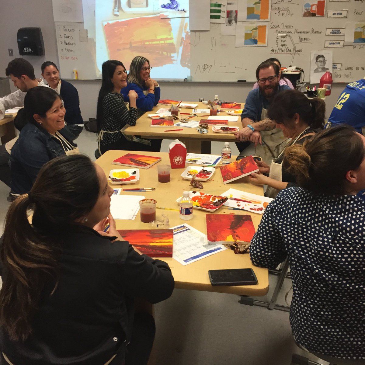 ICPBobcats's tweet photo. IDEA CP teachers learning how to paint on a Faculty Thursday! Thank you Mr. Weber! https://t.co/qeVQioUjMo