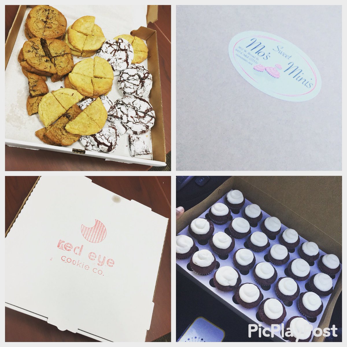 createathonVCU's tweet photo. We're now 1/2 way thru! Thank u @redeyecookieco & Sweet Mo's Mini Cupcakes 4 the sugar! #up2create #CreateAthon https://t.co/5cPkkjYoqz
