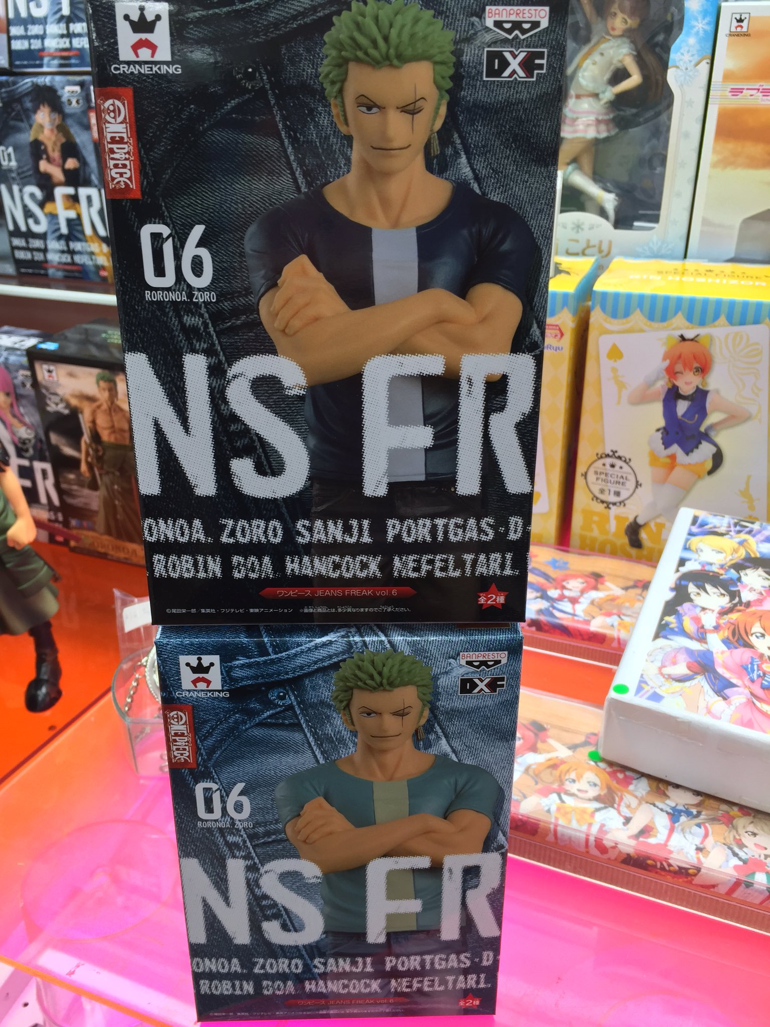 ゲームグース武蔵小山店 ワンピース Jeans Freakのゾロ入りました 濃い方のカラーが数少ないので お早めに O ジーンズフリーク ゾロ T Co Sbpvjzbjng Twitter