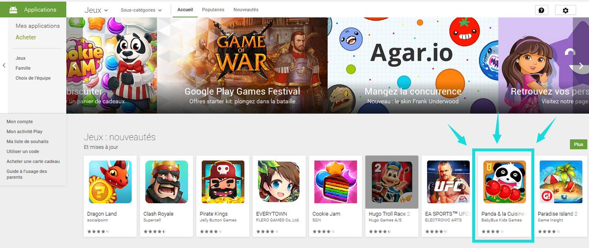 BabyBus_FR's tweet image. "#Panda &amp;amp; la #cuisine chinoise" recommandé sur la page principale de #GooglePlay ! #appoftheday #appli