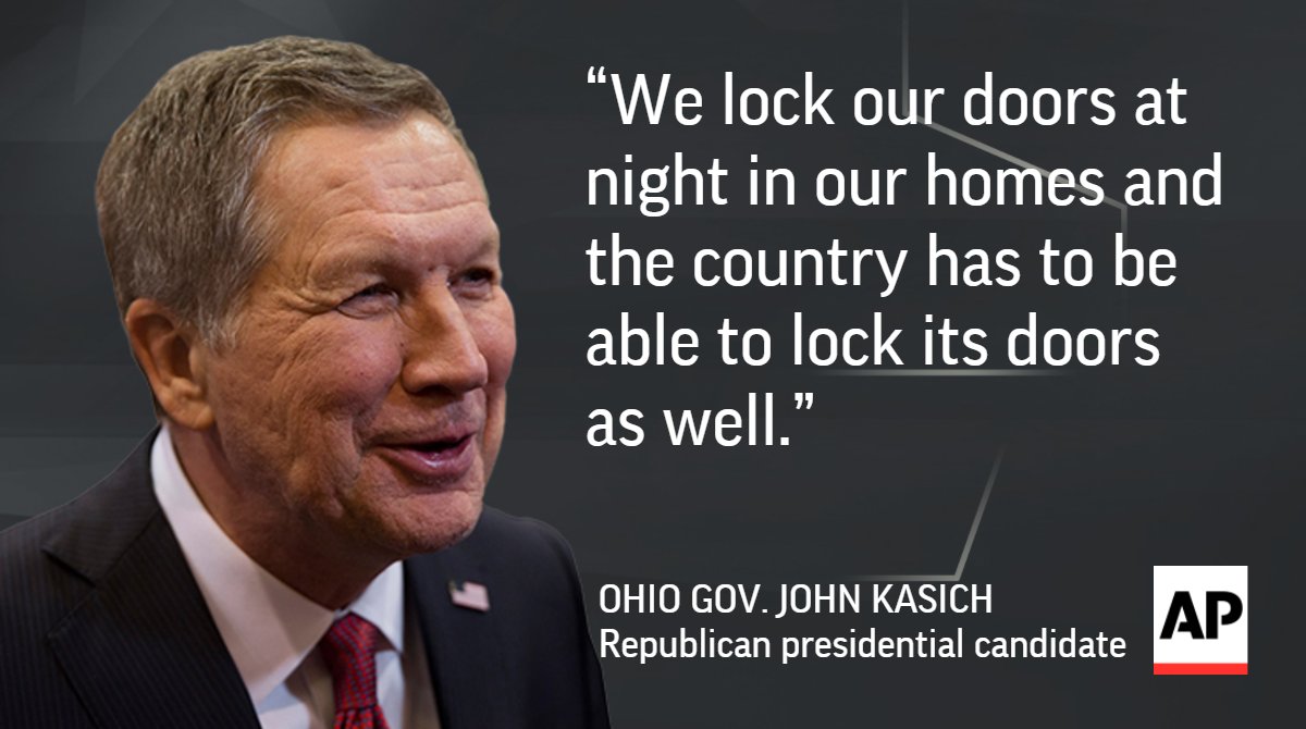 AP_RaceCalls's tweet photo. The Latest on #GOPDebate: Kasich believes in immigration, but also securing the border. https://t.co/FLCNtaHa3T https://t.co/pDpueyrI1e