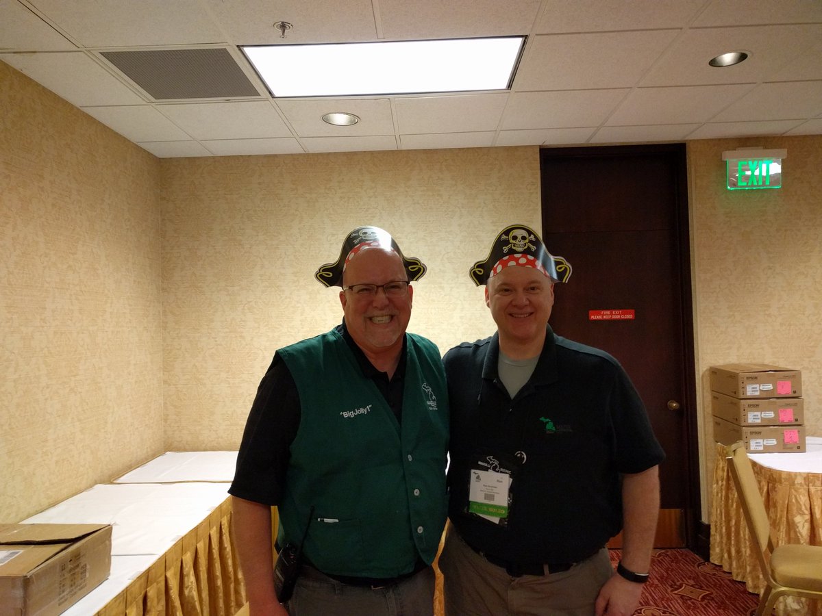ronhoutman's tweet photo. @ronhoutman and @bigjolly1 as....  #macul16 Internet pirates! https://t.co/KrOR3rCGbj