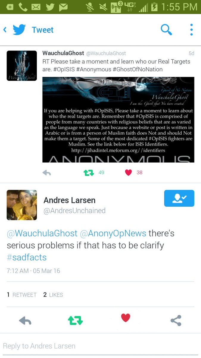 buell003's tweet photo. @AndresUnchained @WauchulaGhost @AnonyOpNews @YourAnonCentral #OpISIL #OpDaish ○ ¡Yes Respect #GhostOfNoNation! ○ 🙏 https://t.co/jHYQAdlAkm
