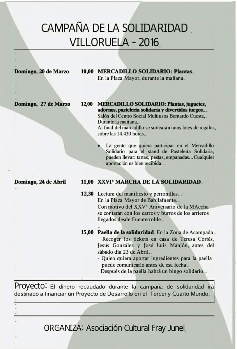 Como cada año la solidaridad se hace presente en nuestro pueblo... Todos intentemos aportar nuestro grano de arena.