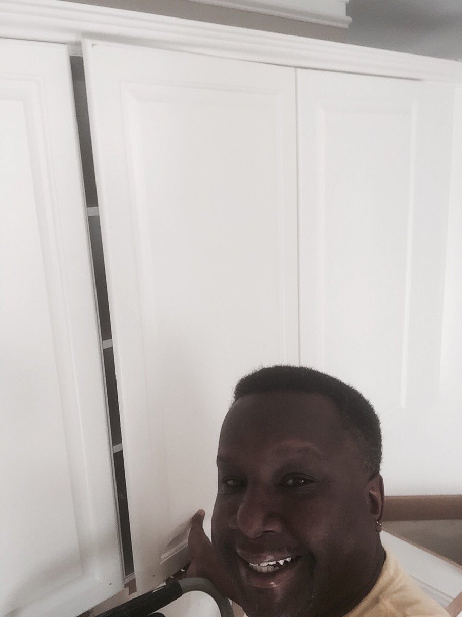 All in on these cabinets. Semi-gloss paint saved$$$. Great option when you have good boxes. #jyproject