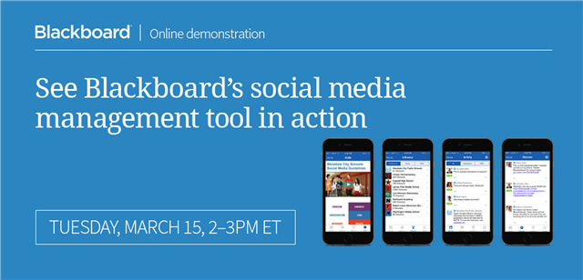 planbethrive's tweet image. Webinar: See Blackboard's social media management tool in action bit.ly/1SDQkb0