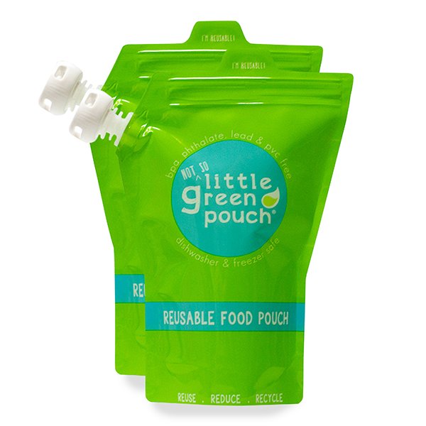 LttleGreenPouch's tweet photo. Now available: 4oz. Reusable Food Pouch. Cupholder-friendly-perfect for morning commutes. https://t.co/9ITLhJAeAn https://t.co/k81uhqPivd