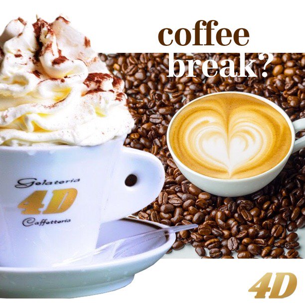 gelateria4d's tweet photo. Any time of the day is a #goodtime for a #delicious #Italian 🇮🇹 #coffee. Stop by 4D now!! 😋☕️
#everythingItalian https://t.co/yw27MgWls8