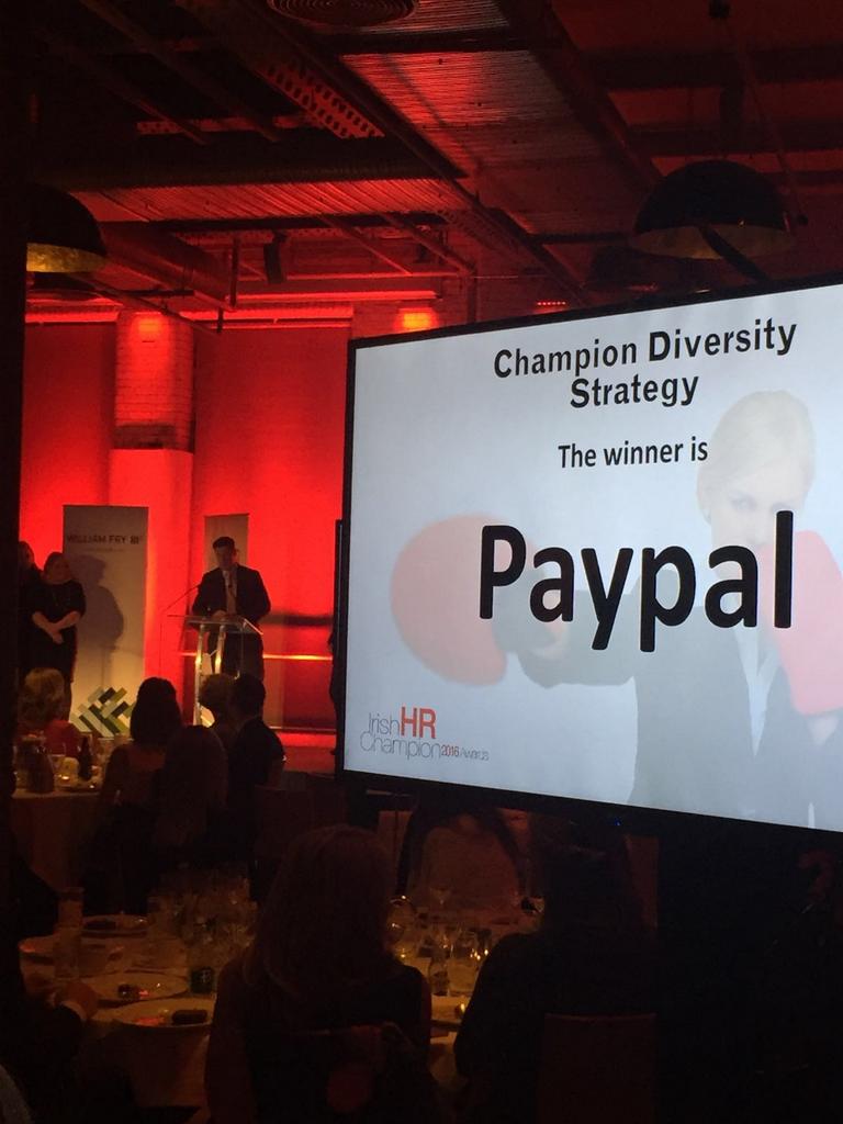 Well done @PayPalCareersEU Diversity Winners at the #HRAwards16