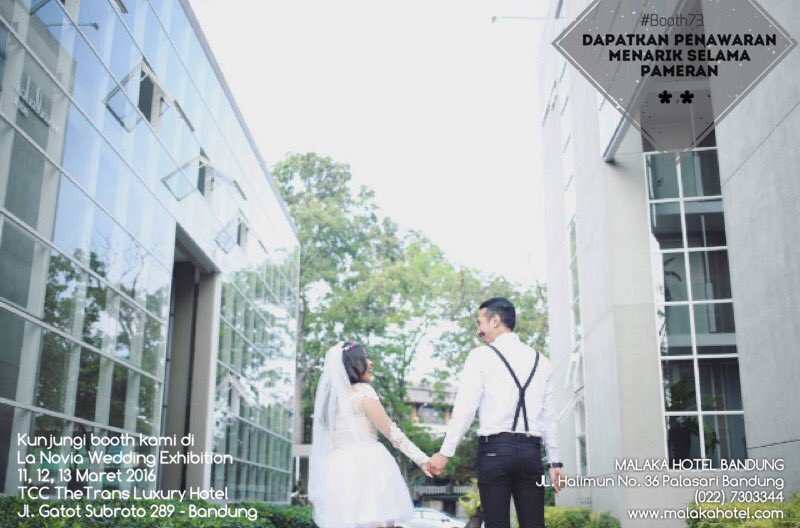 Malaka_hotel's tweet photo. Interested in getting marriage with our flutter of romance? Find us!
.
.
.
.
.
#MalakaHotelWedding #Booth73 #infoBDG https://t.co/aCE4bofS1Q
