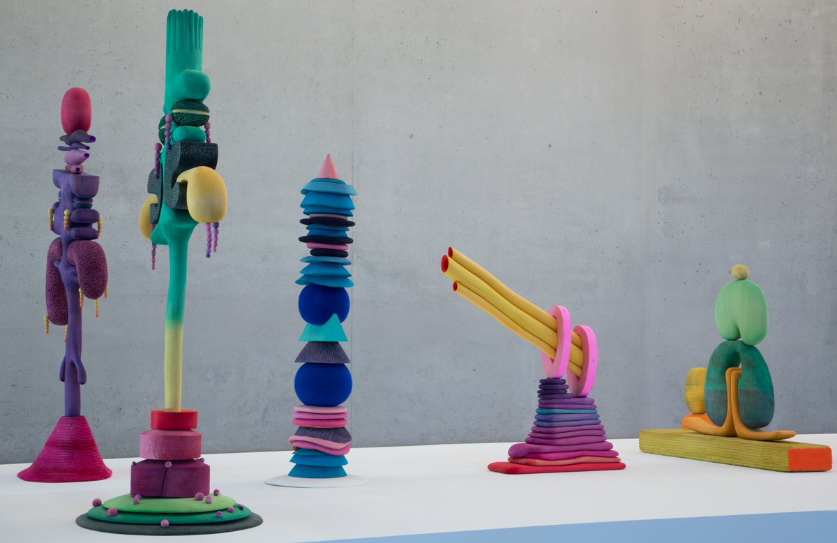 RosenGallery's tweet photo. Installation view: @MysteriousFog's incredible sculptures for his exhibition "Where Two Are In One" @pamm https://t.co/6UILgupSVw