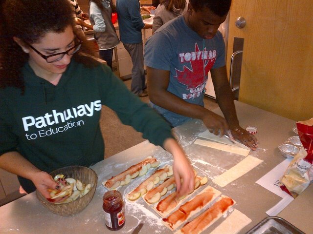 pathwayskw's tweet photo. The MasterChef Challenge underway at LAB Mentoring! Looks delicious! Excited to judge and eat with ChefD! @ChefDtv https://t.co/nTsvrY4BkY