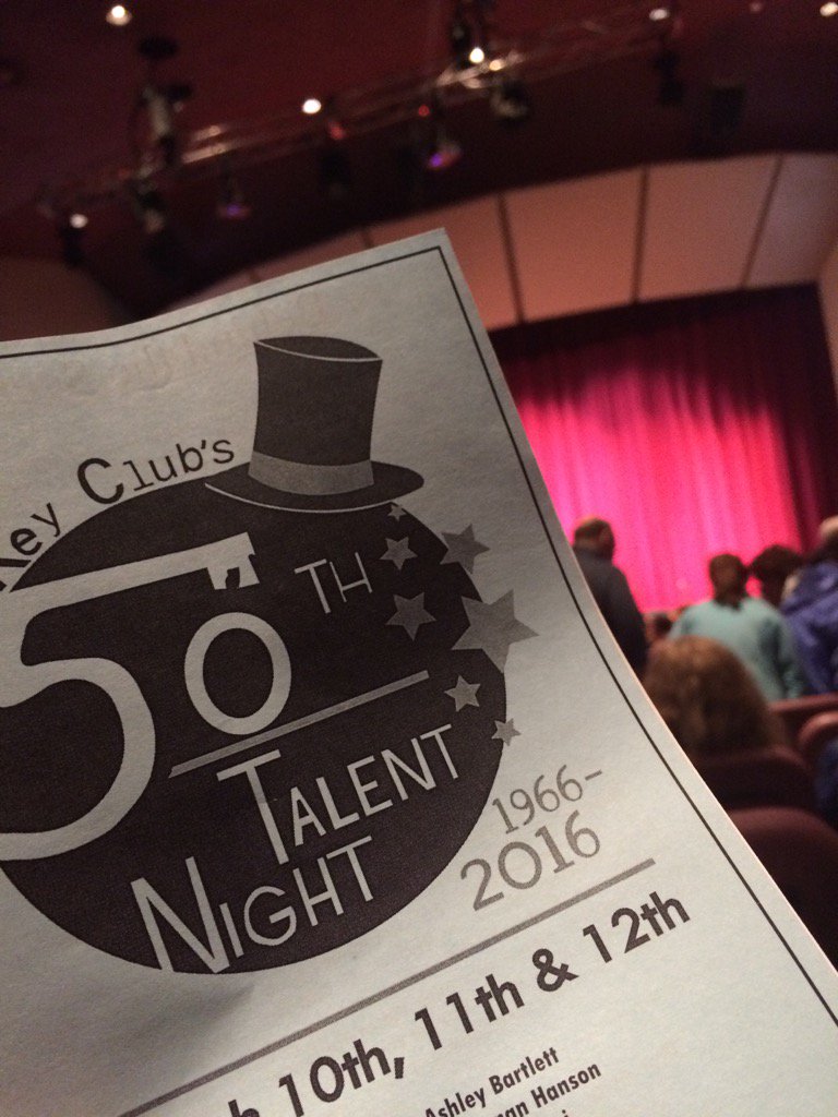 pburkevt's tweet photo. Here we go! Phone off for the 50th Annual @SBKeyClub Talent Night! #sbtn16 https://t.co/HMaGEltsxN