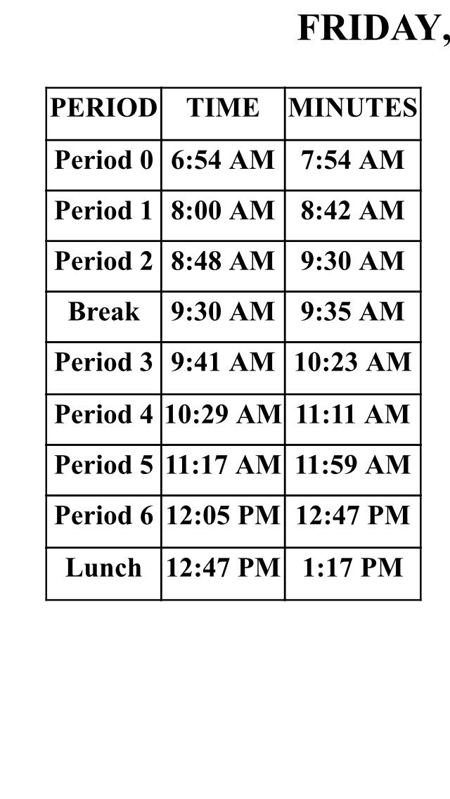 Bchsasb On Twitter Bell Schedule For Tomorrow Https T Co Dl1ufqvf86 Buhach Colony High School Calendar