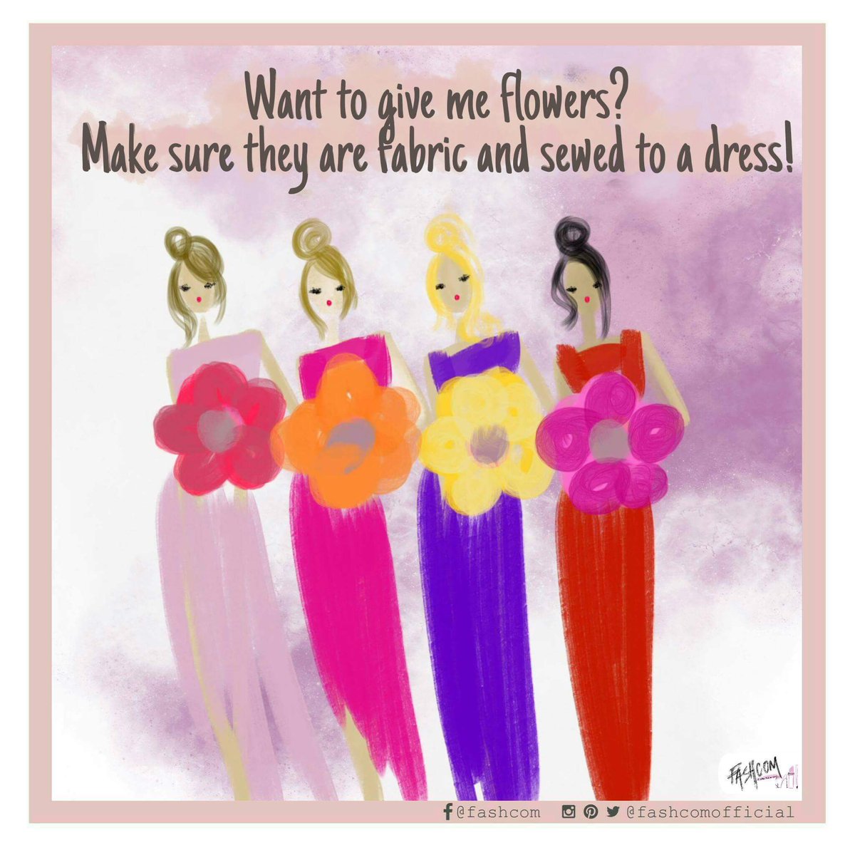 FASHCOMofficial's tweet photo. We love THAT kind of flowers! 🌸🌸🌸 • #love #fashion #fashcom #illustration #flowers #clothes #outfit #fashionart https://t.co/LKCG7d9eXW