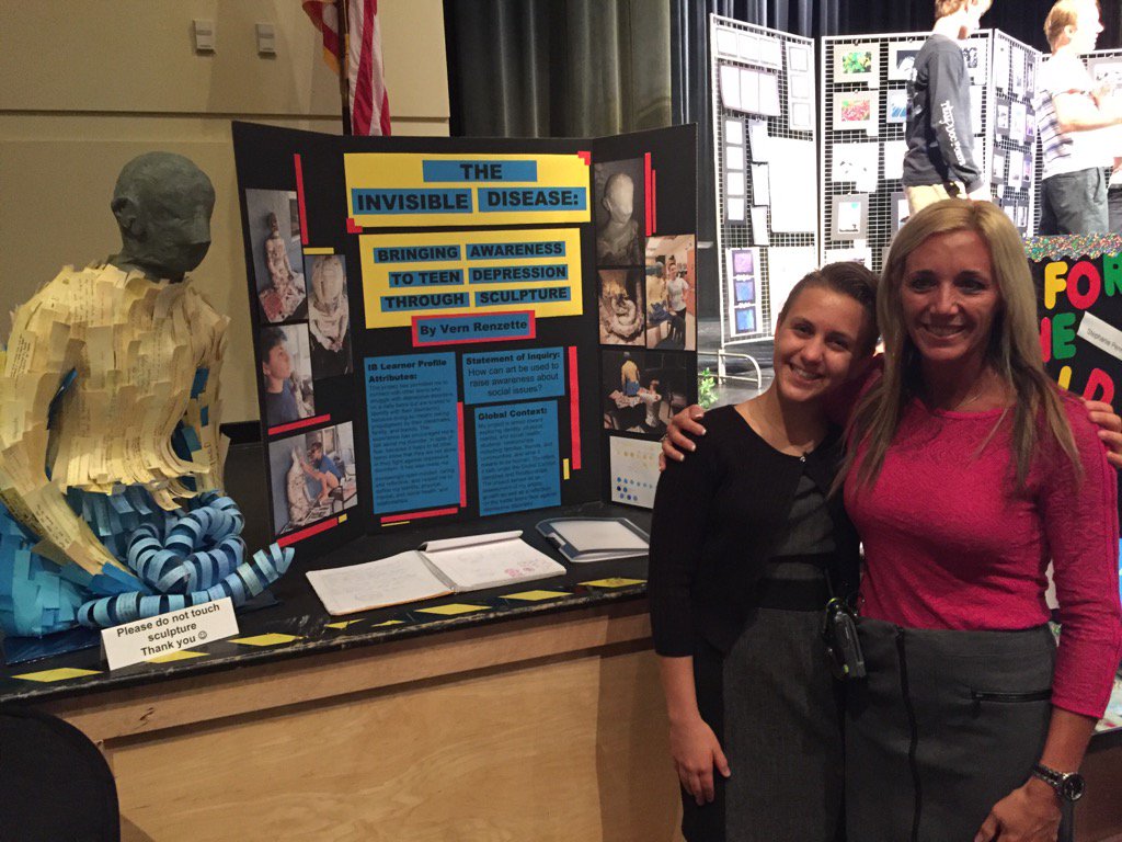 ATL_Eagles's tweet photo. Bringing awareness to teen depression through sculpture. #amazingtalent #IBshowcase https://t.co/Y8rUw5YJLs