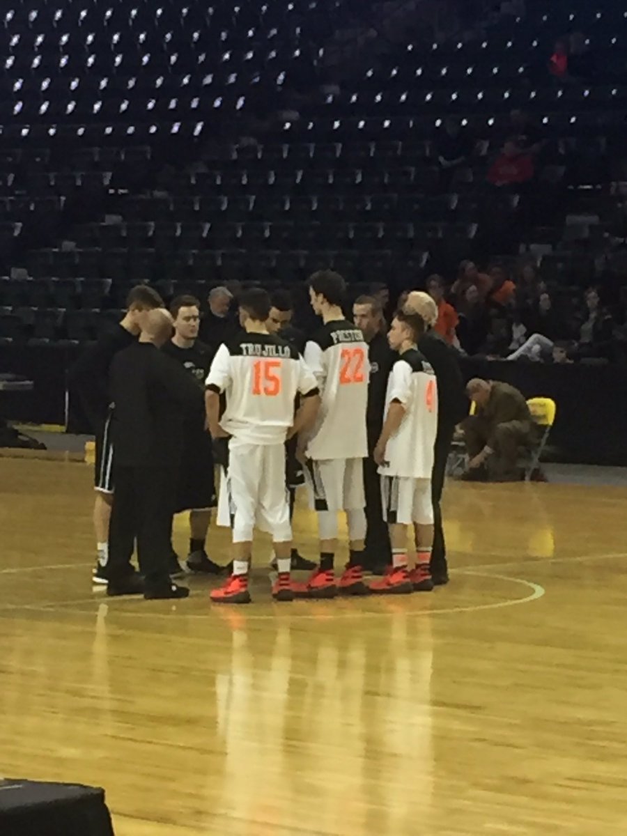 coachdcbear's tweet photo. It's almost game time! First time #RMLHS has been here!!! Will they be the Cinderella of the 1A tourney? @CoPreps https://t.co/dE4MPE2NSh