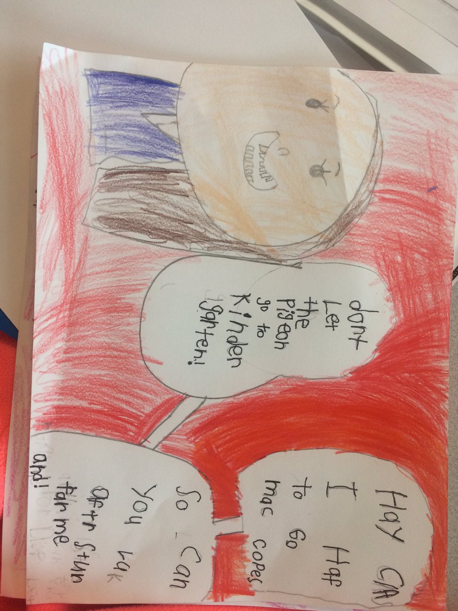 mrs_ashleyogle's tweet image. Kinders creating their own Mo Willem&apos;s book as we dig into the author&apos;s craft ❤️ #iteachk