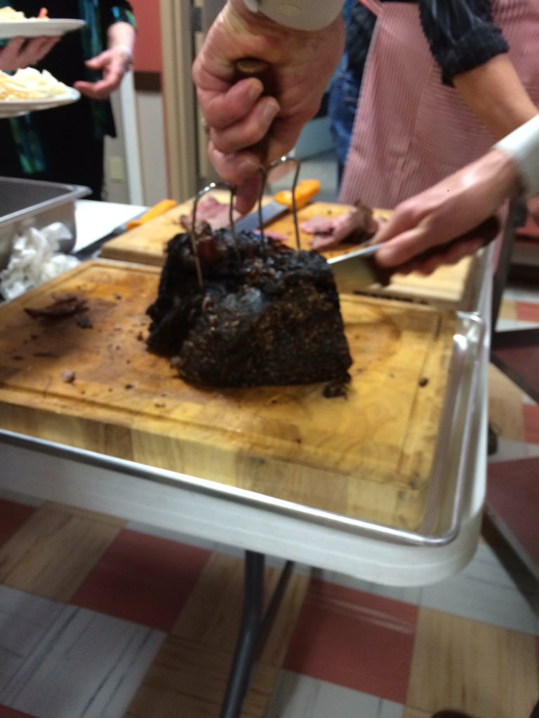 Good heavens that's a lot of pie and beef! It's the annual beef supper at Gaetz. Sorry to say it's sold out!