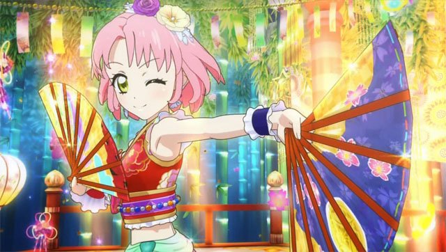 キュアまこぴー ちなみに うちが大好きなアイカツ の曲を3曲選ぶとすれば 薄紅デイトリッパー Passion Flower タルト タタン とくに 薄紅デイトリッパー を唄ってる北大路さくらちゃんは1万2千年に1人くらい可愛かった T Co