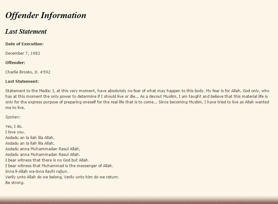 In memory of Charlie Jr. Brooks