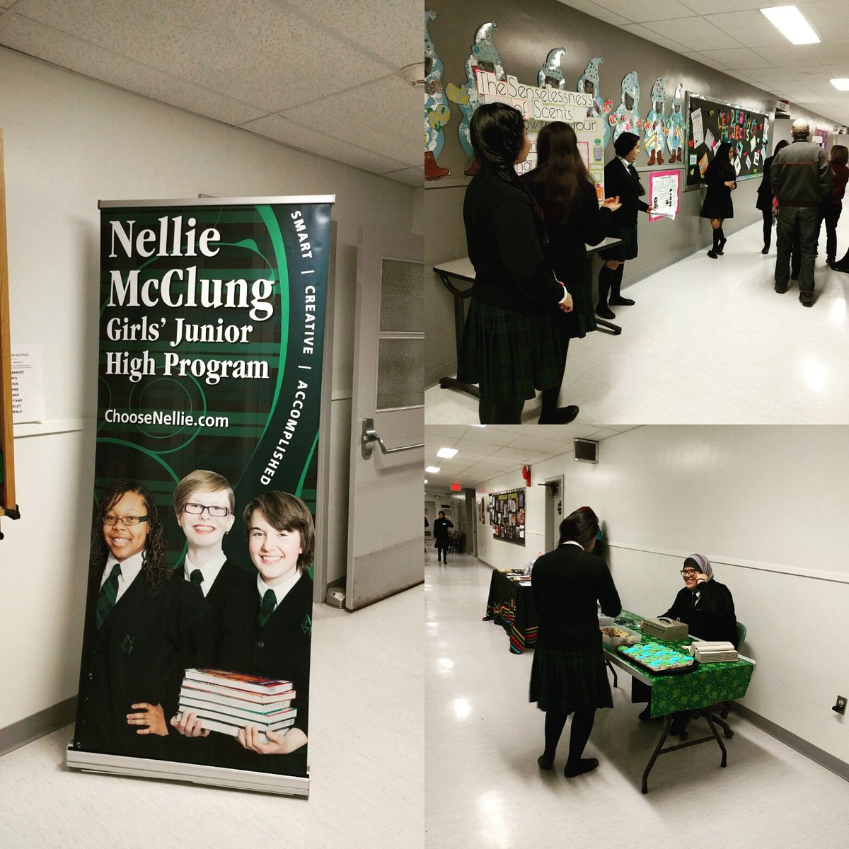 Our students are ready to greet you! Visit us until 8pm tonight! #ChooseNellie #yeg