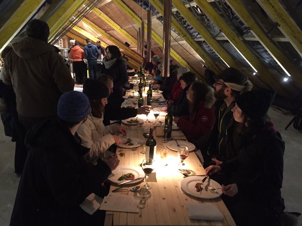 asperschool's tweet photo. Asper's John Gunter and his inaugural RAW:Churchill inaugural supper at Fort Prince of Wales in Churchill https://t.co/3Gjyi3wsRq