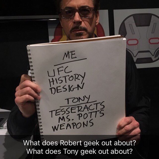 ufc's tweet photo. .@RobertDowneyJr a big UFC fan? YUP! 
https://t.co/hzXjFDxffd https://t.co/blqLRI1yF2