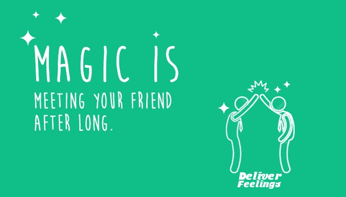 deliver_feeling's tweet photo. #MondayMagic
#Magic is meeting your #friend after long - https://t.co/3JgeGW7d7p

#RT if you agree https://t.co/HbIeEXEfG4