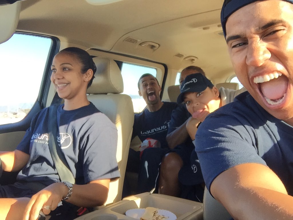 <a href="/GoodHopeFM/">Good Hope FM</a> feeling #kinkyafro on our way to Dennegeur this a.m. <a href="/NigelPierce/">Nigel Pierce</a> #Laureus #CHIPs #HealthNutz