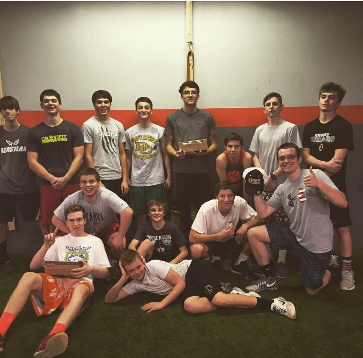 AYSportsPerf's tweet photo. Delone Lax's last workout at #AYSP included some serious team bonding & donuts! Good luck this season, kick ass!!! https://t.co/7QPh0hbWQA