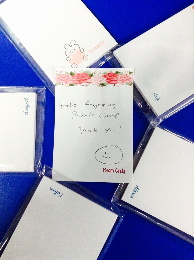 pioquintocoleen's tweet photo. Sweetest way to end ISM 💕 thank you maam cindy #TripleABC https://t.co/z1d3Ozs45l