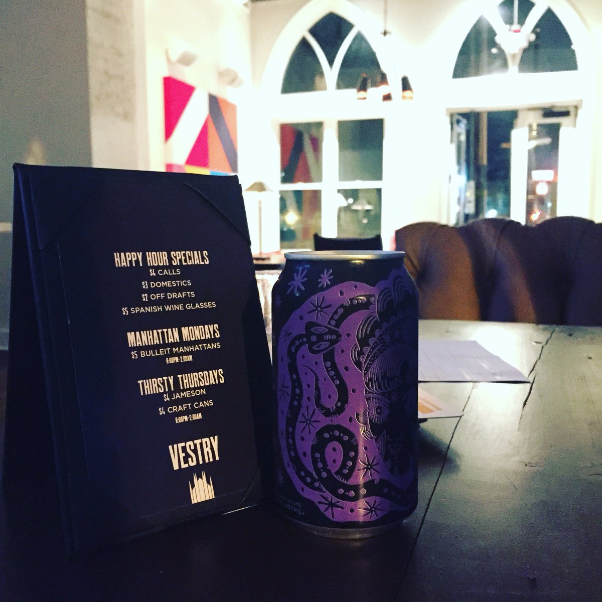The perfect storm. Craft cans are only $4 tonight. Come dry off with one. #thirstythursday #Vestry #thetranseptotr