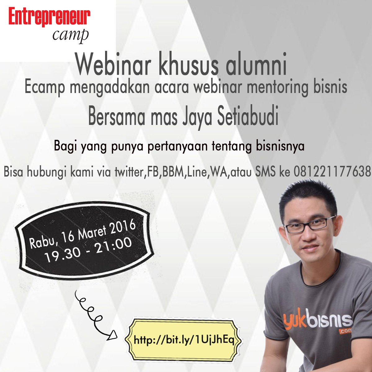 EcampIndonesia's tweet photo. Jangan lupa 16 Maret nanti untuk alumni Ecamp. Link pendaftaran udah keluar,ya Fighter https://t.co/zl4OZjsQFD
