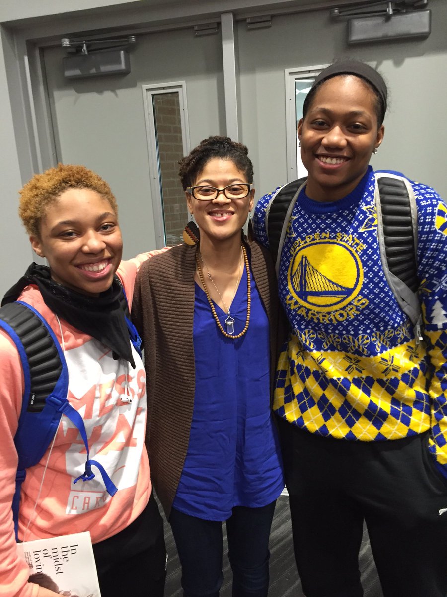 mrraimondo's tweet photo. Tiara and @Ash_Baller23 stayed to share some of their own poetry with @Aturah. #futurechangeagents https://t.co/owh8Aq0rQz