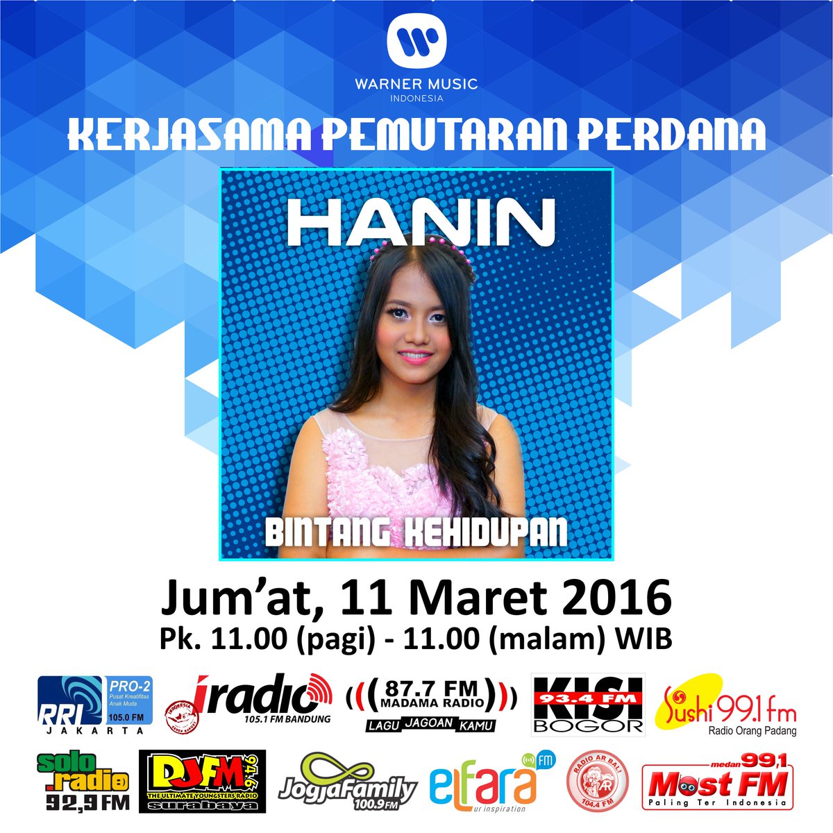 @Haninours_INA yg dengerin #HaninBintangKehidupan di radio metion <a href="/WarnerMusicID/">WarnerMusicID</a> &amp; <a href="/Hanindhiya_tys/">Haneen</a> ya