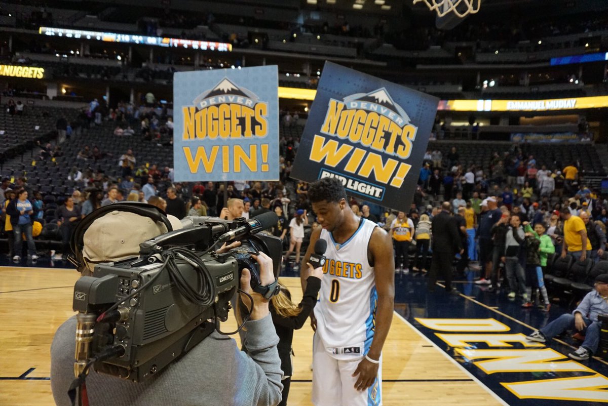nuggets's tweet photo. A career-high 30 points?

Yep, that'll make Mudiay our #NuggetOfTheNight! https://t.co/PVXE44ptw5